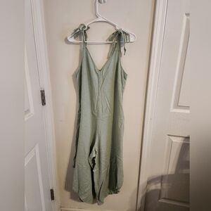 ❤️MSK Green Wideleg Boho Tank Jumpsuit. Size Med